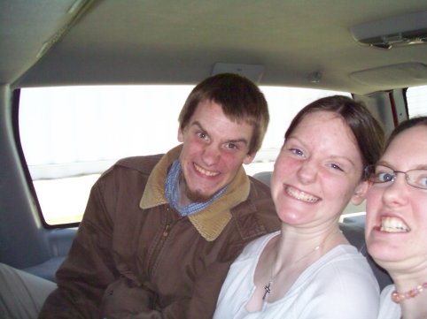 Kids in back of Suburban