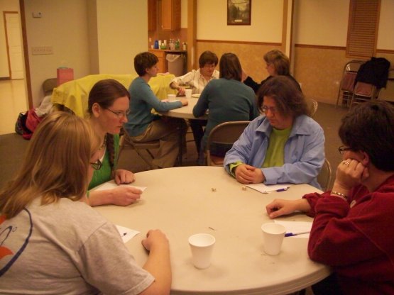 Ladies playing Bunco