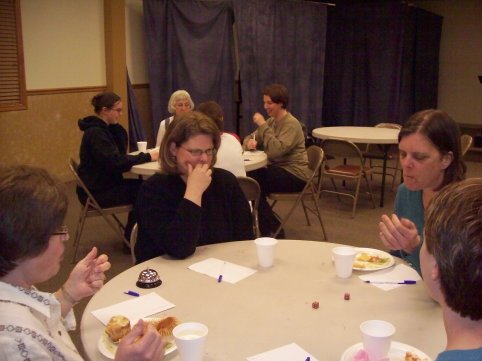 Ladies playing Bunco