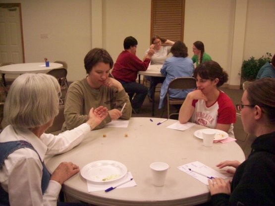 Ladies playing Bunco