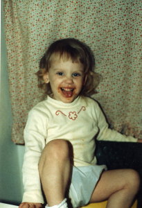 Young Anna with a messy face