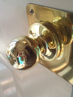 shiny, new doorknob