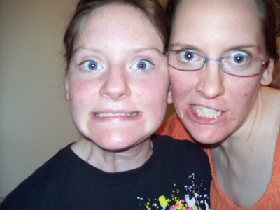 Sisters being cheesy