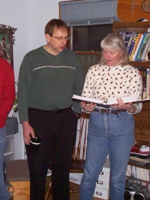 Mom singing with Dad