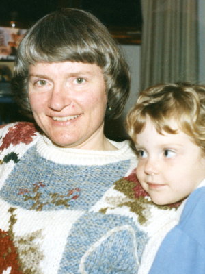 Mom with Grace on her shoulder