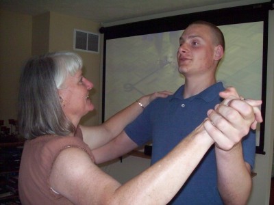 Mom and John dancing