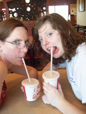 Grace and Rebekah at Arbys