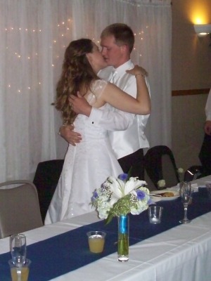 Debbie and Dan kissing
