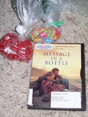 Message in a Bottle and candy