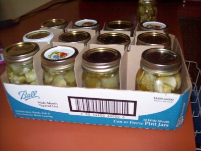 Home canned sweet pickles