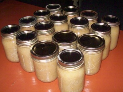 16 pints of pear sauce