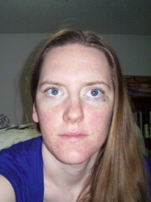 Rebekah with mascara smudges