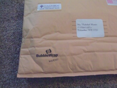 Letter announcing that Bubble wrap is inside