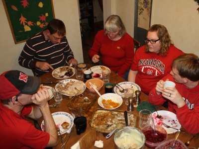 The other half of the Family around the Thanksgiving table