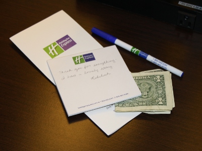Tip at a hotel