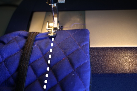 Sewing close to the chipboard