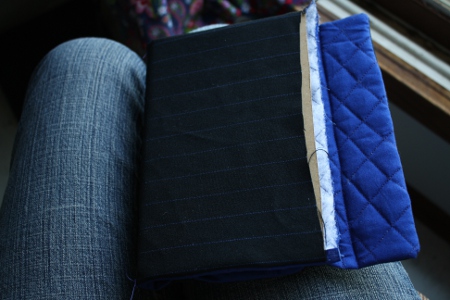 Before closing the last seam