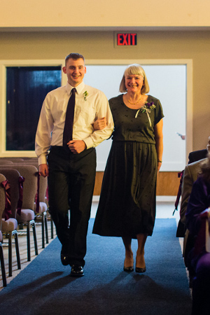 My mother walking up the aisle