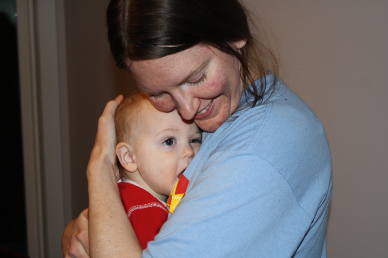 Tirzah Mae and Mama post-cleaning