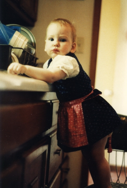 Rebekah in the "Bavarian" dress