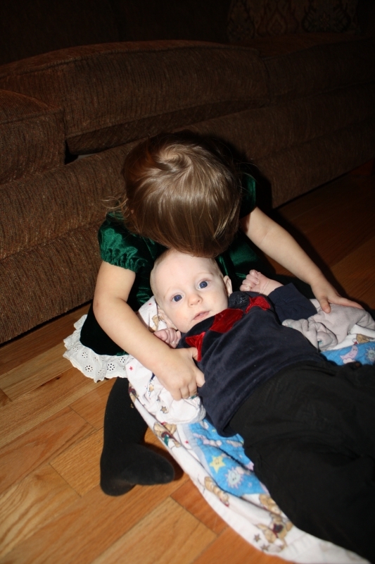 Louis in his Christmas vest (also Tirzah Mae)