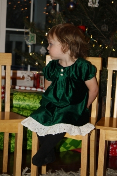 Tirzah Mae in her Christmas dress