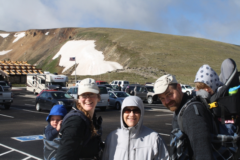 At the beginning of the Alpine Trail with Daniel's mom