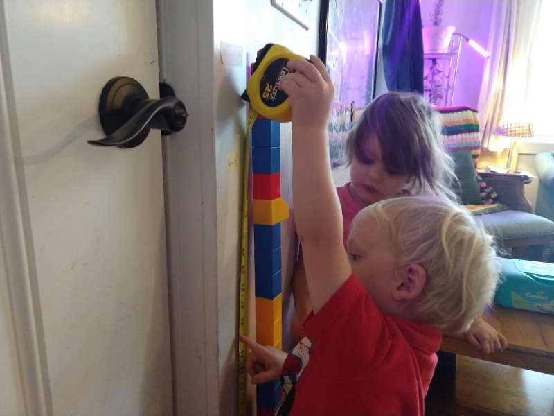 Measuring height with megablocks