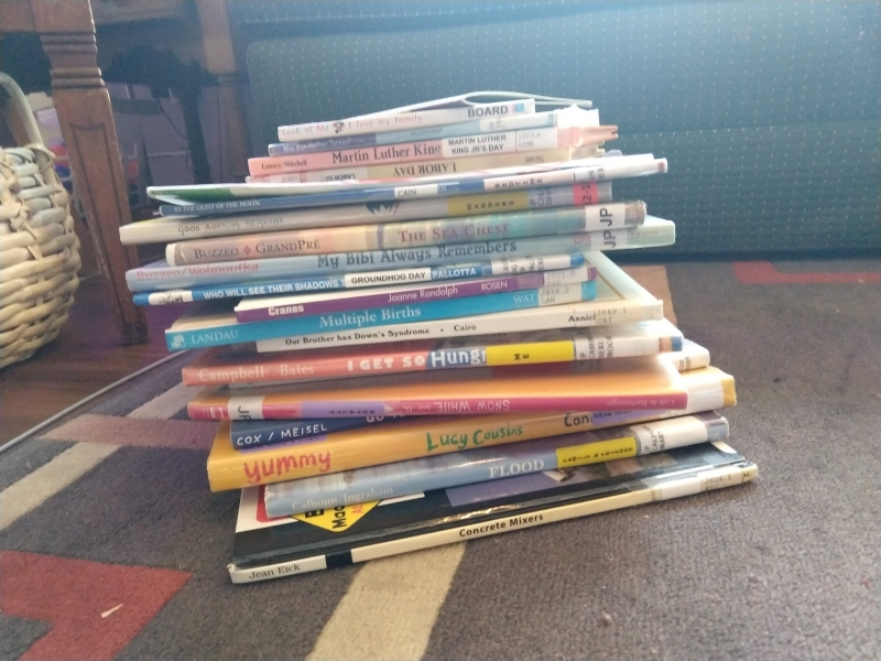 A typical library return stack