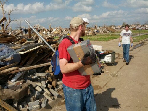 Daniel amidst the rubble